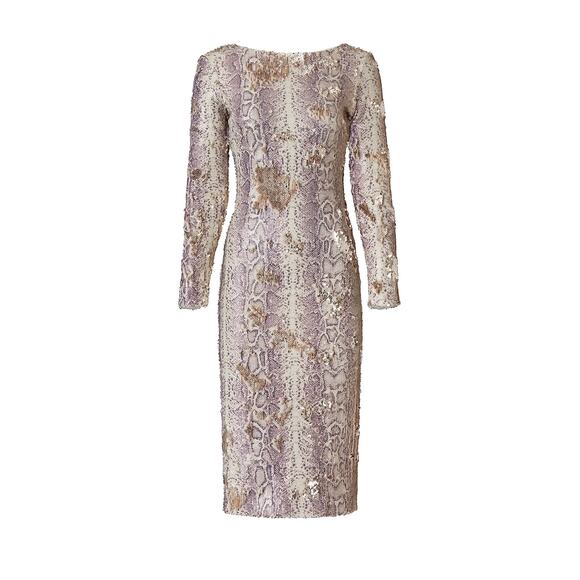 Dress The Population Python Sequin Emery Sheath Dress Size 1X - Picture 5 of 12